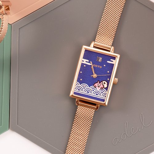 仕豐鐘錶｜Proselect Design GOTO x 卡娜赫拉的小動物和柄-青海波系列-藍