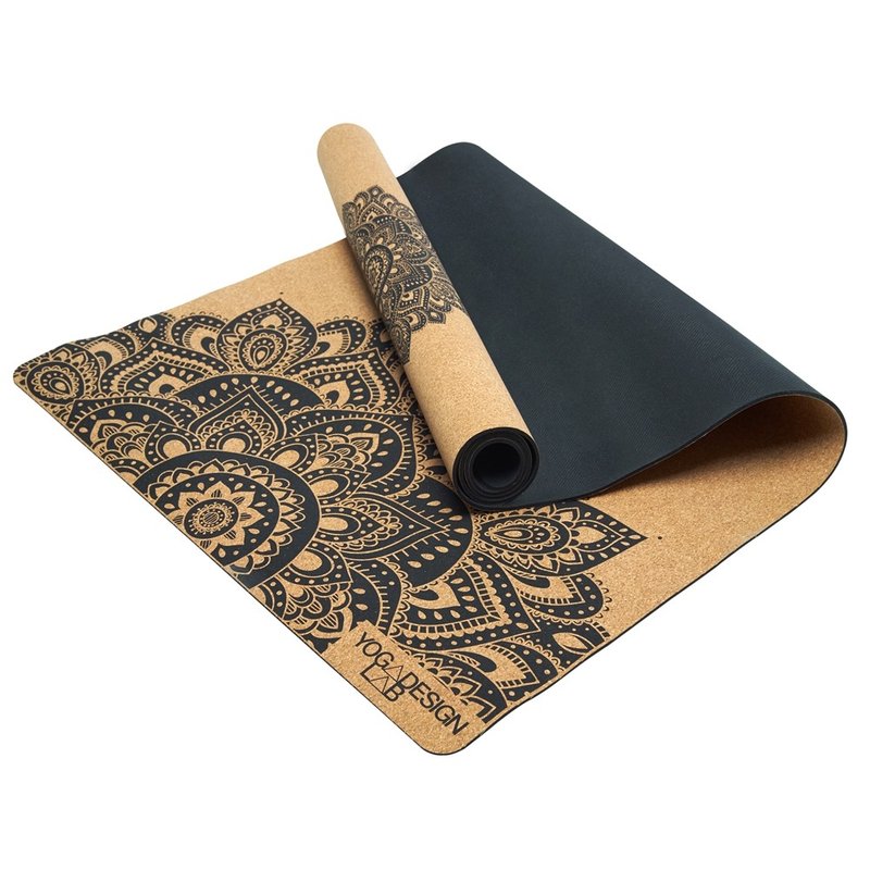 【Yoga Design Lab】Cork Travel Mat 軟木旅行墊1.5mm–Mandala - 瑜珈墊 - 軟木/水松木 卡其色