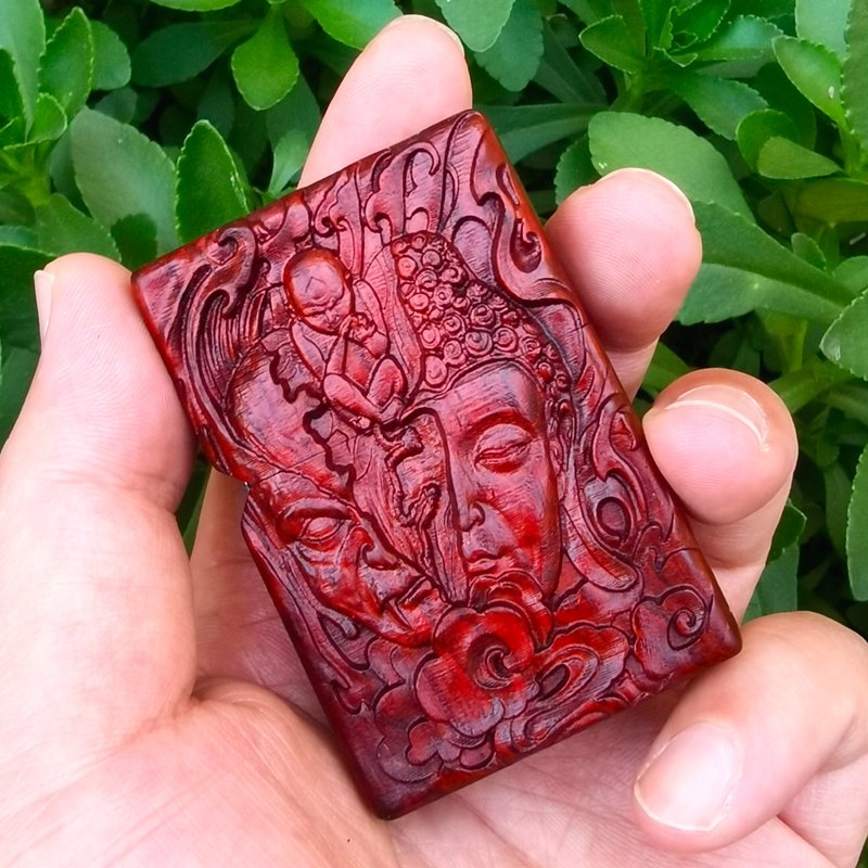 BUDDHA&DEMON 3D Relief Red Sandalwood Lighter Shell Case Only, Lighter Cover - Other - Wood 