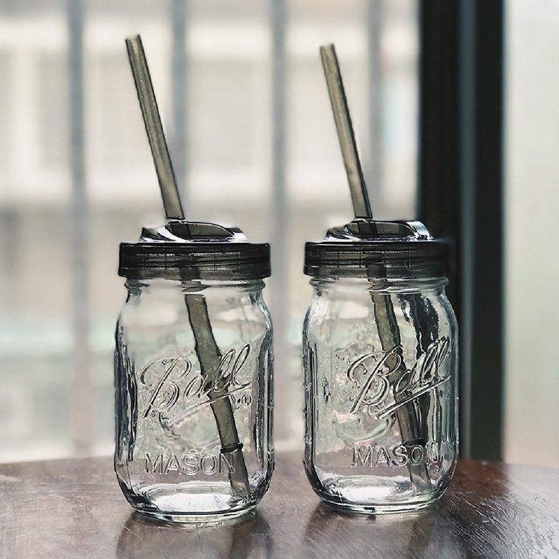 Ball Mason jar double shake drink group - 16oz narrow mouth - Storage - Glass 
