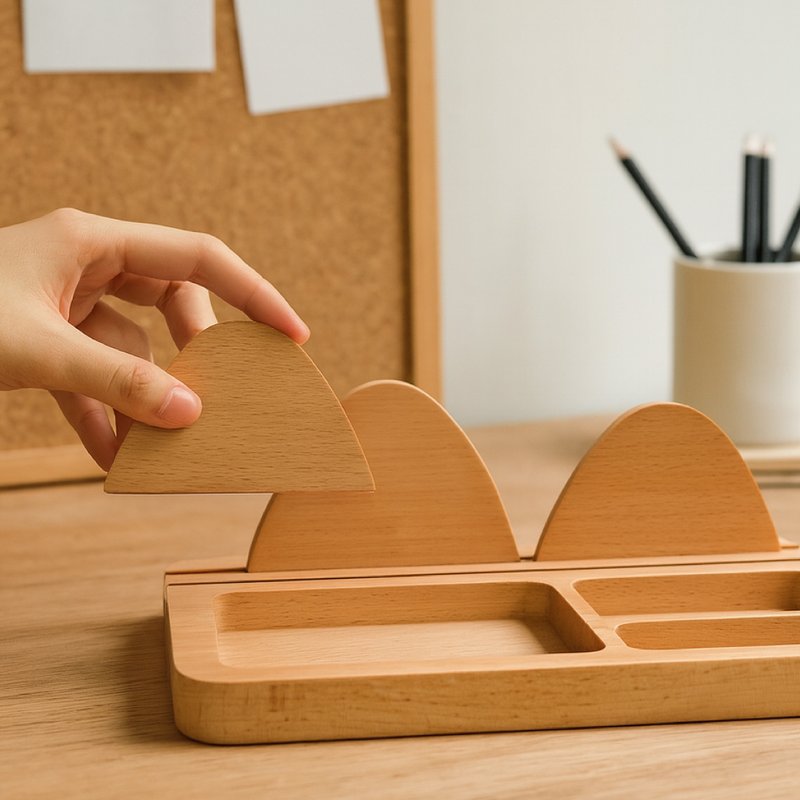 山溫暖收納盤 信封 明信片 文具 鑰匙收納  辦公居家 - 居家收納/收納盒/儲物盒 - 木頭 