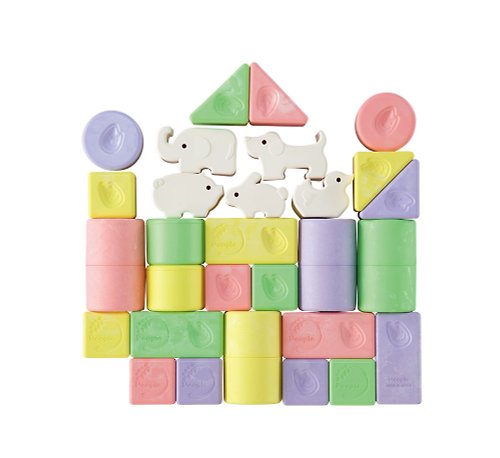 唯可(日本People、學研總代理) 彩色米的動物積木組合(米製品玩具系列)/固齒器/新生兒禮盒/彌月