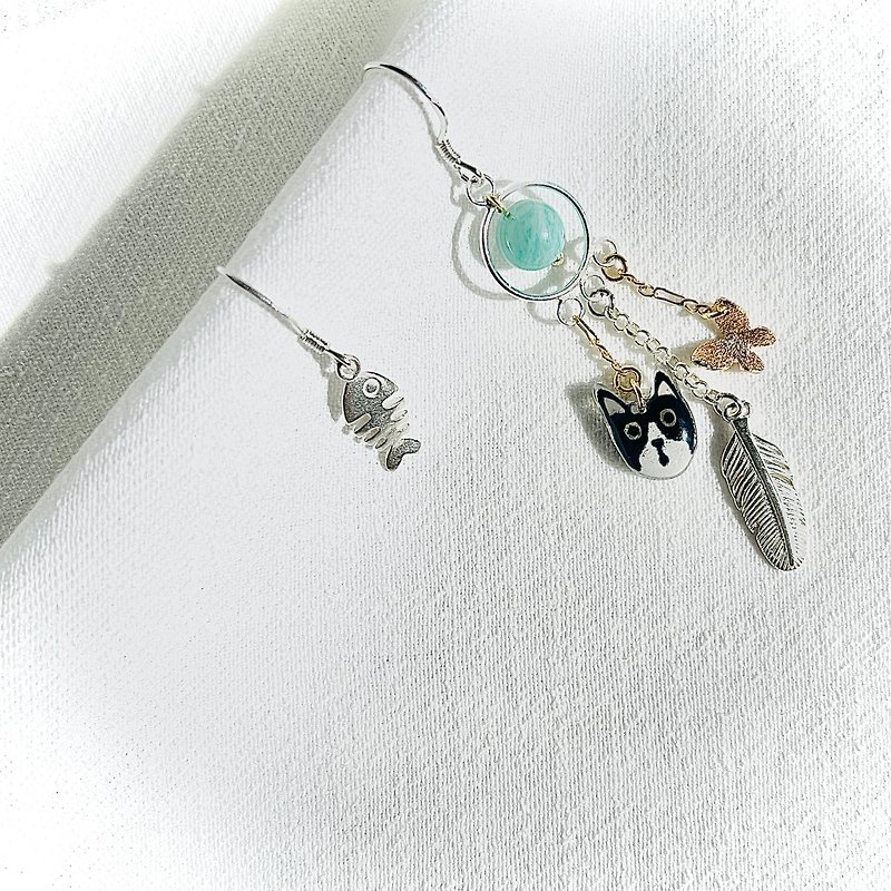 God please give me another fish (earrings) - Earrings & Clip-ons - Silver Transparent