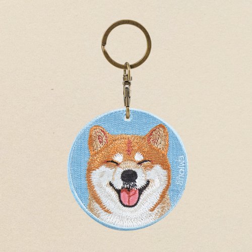 EMJOUR EMJOUR 雙面刺繡吊飾 - 柴犬 | 模擬刺繡