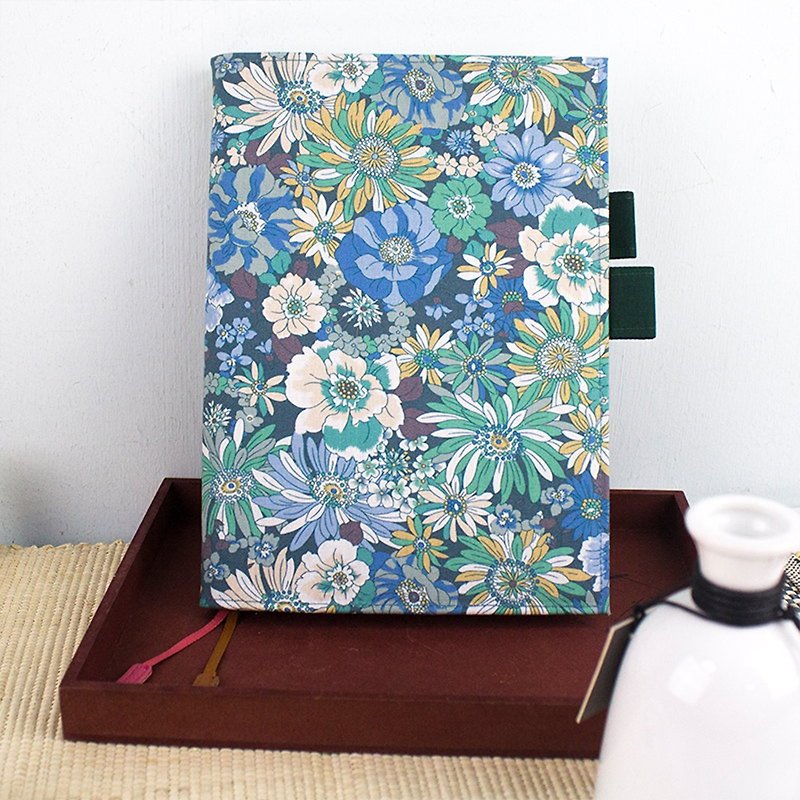Chuyu A5/25K Taiwan Flower Cloth Double Pen Book Cover/Book Cover/Book Cover (Back Pocket) - ปกหนังสือ - ผ้าฝ้าย/ผ้าลินิน หลากหลายสี