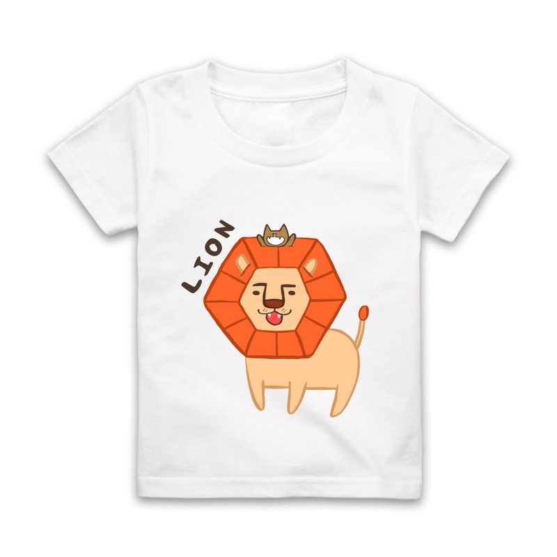 字母L-LION短袖T恤-白 - 男/女童裝 - 棉．麻 白色