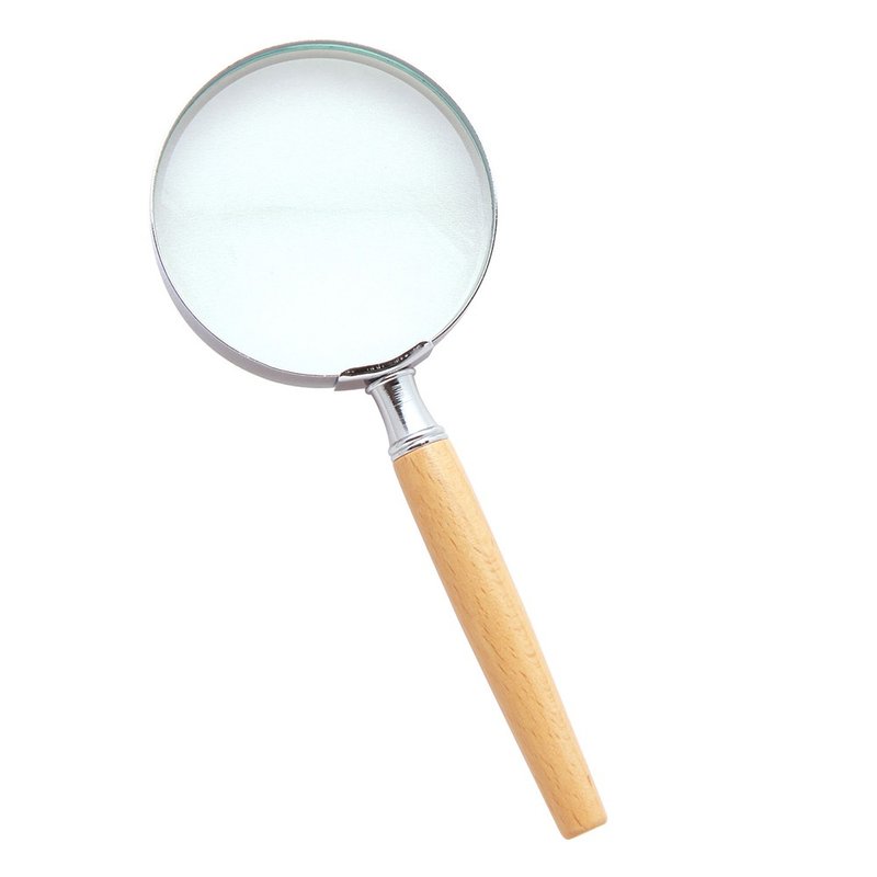 (3 Into Value Set) 2.8x/7.2D/63mm Taiwan Handheld Beech Handle Magnifying Glass【A010】 - Other - Glass Khaki