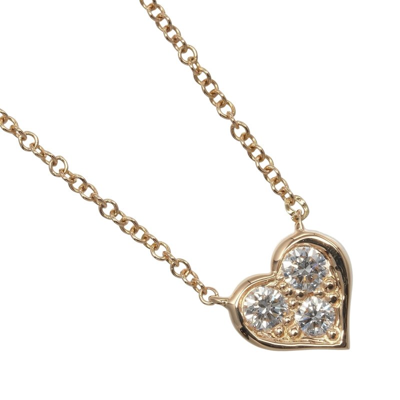 ティファニー TIFFANY&Co. センチメンタルハート ネックレス K18ピンクゴールド×ダイヤモンド アメリカ製 約2.17g レディース - 項鍊 - 貴金屬 金色