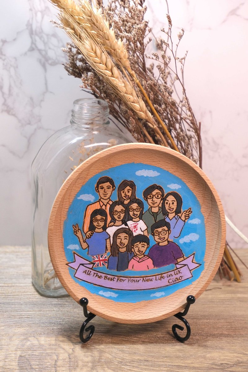 Customized Monogatari Small Wooden Plate-Customized Version for Good Friends (only special discounts for more of the same style) - ของวางตกแต่ง - ไม้ 