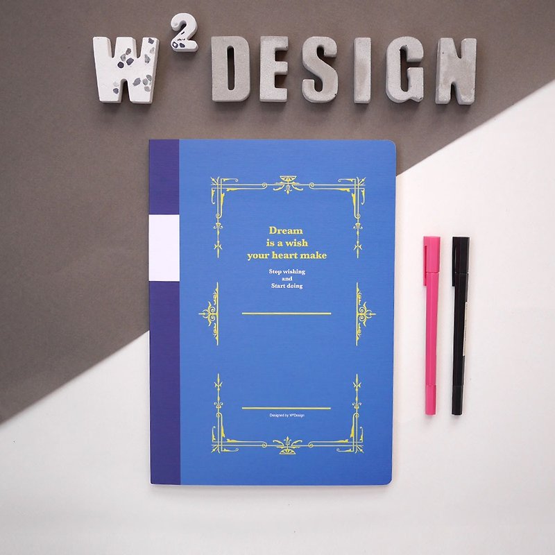 思考手札-方眼筆記本A4 (藍) - 筆記簿/手帳 - 紙 藍色