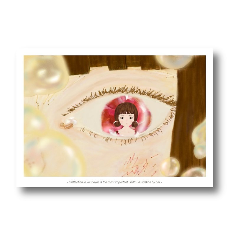 The reflection in your eyes — postcard - 卡片/明信片 - 紙 多色