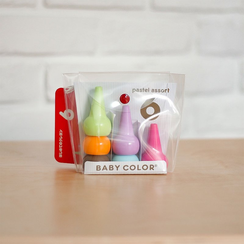【AOZORA】日本BabyColor兒童安全積木蠟筆 (6色-馬卡龍) - 嬰幼兒玩具/毛公仔 - 顏料 多色