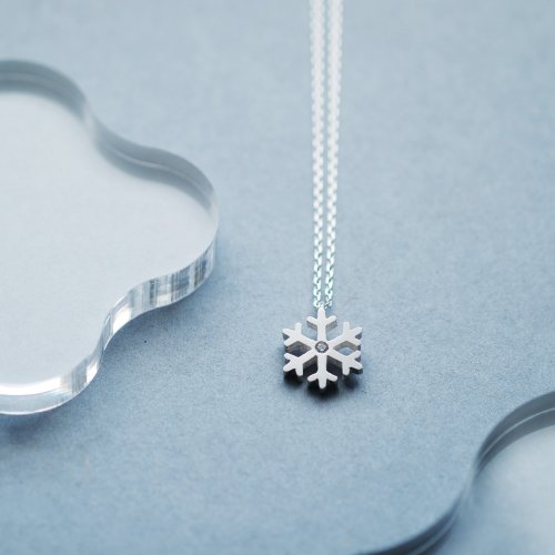 cloud-jewelry ミニマル 雪の結晶 ネックレス シルバー925