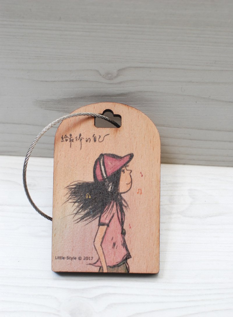 Luggage Tag-For Your Best Self (Girl Version) - Luggage Tags - Wood White
