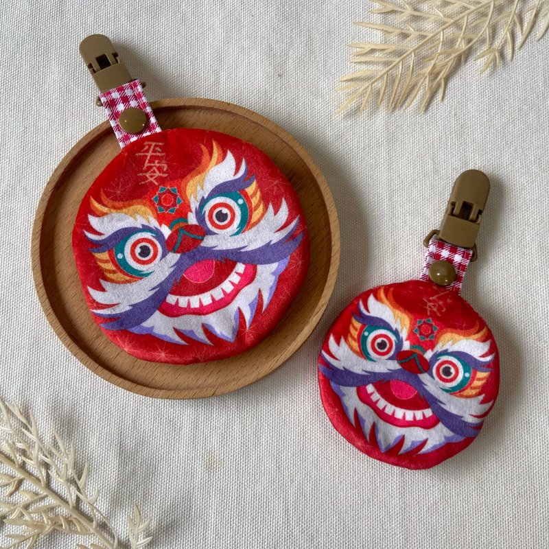 原創 平安符袋/醒獅 - 平安符袋 - 其他材質 紅色
