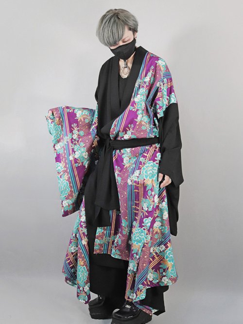 和柄 ワイドパンツ japan gothic rock DRT2690 - ショップ Deorart