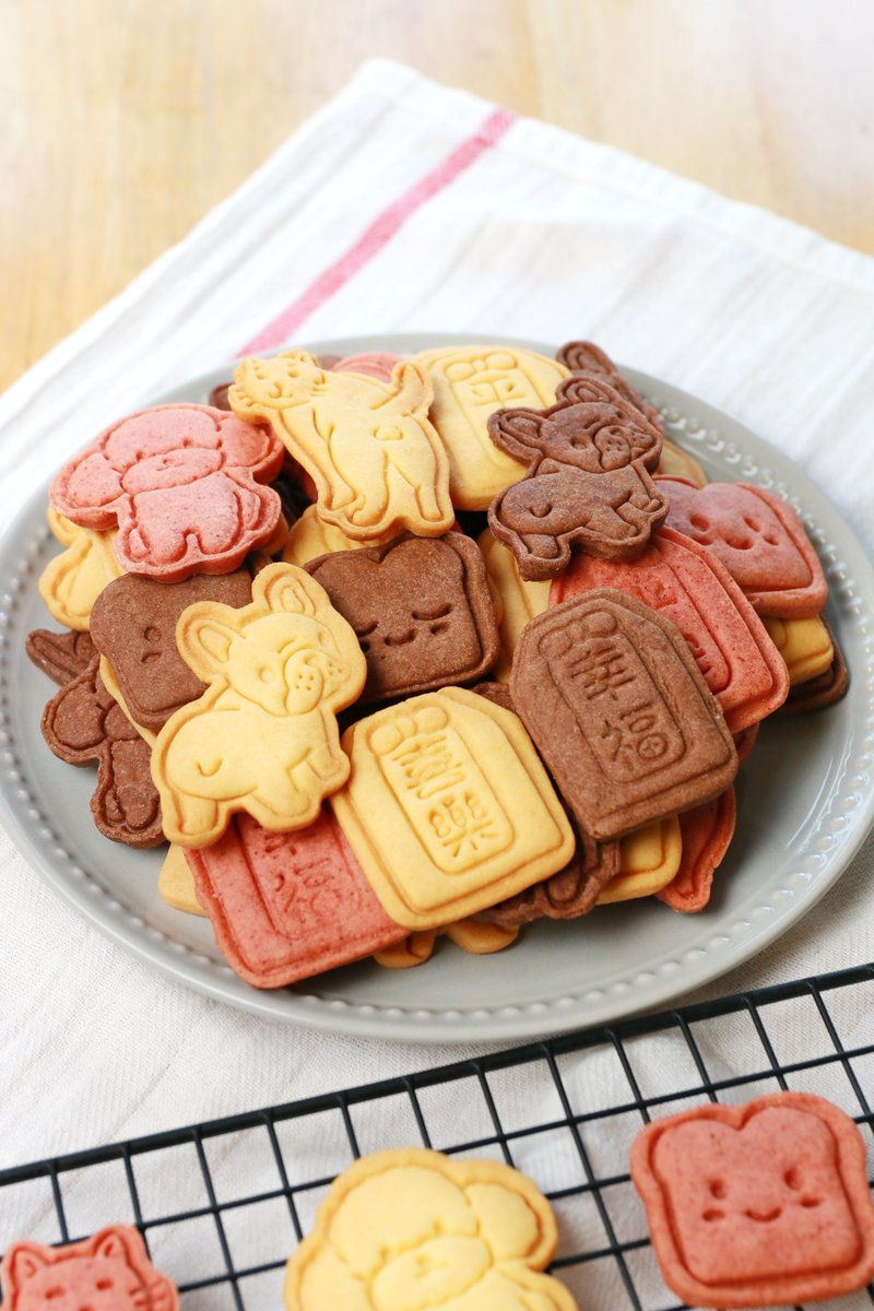 [Eden Taichung Canaan Garden] Shaped Biscuits-10 pieces/single piece individually packaged - คุกกี้ - วัสดุอื่นๆ ขาว