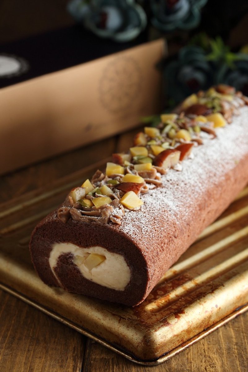 Mini Dim Sum-French Chestnut Cake Roll - Savory & Sweet Pies - Fresh Ingredients 