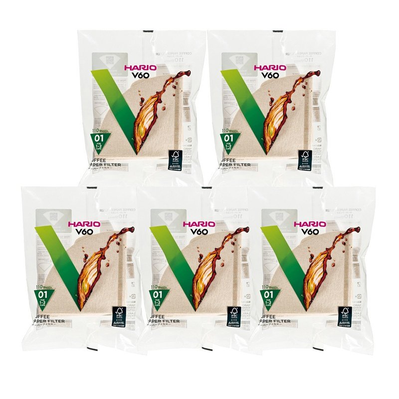 [HARIO] V60 non-bleaching 01 filter paper 110 sheets 5 pack/VCF-01-110M - เครื่องทำกาแฟ - กระดาษ 