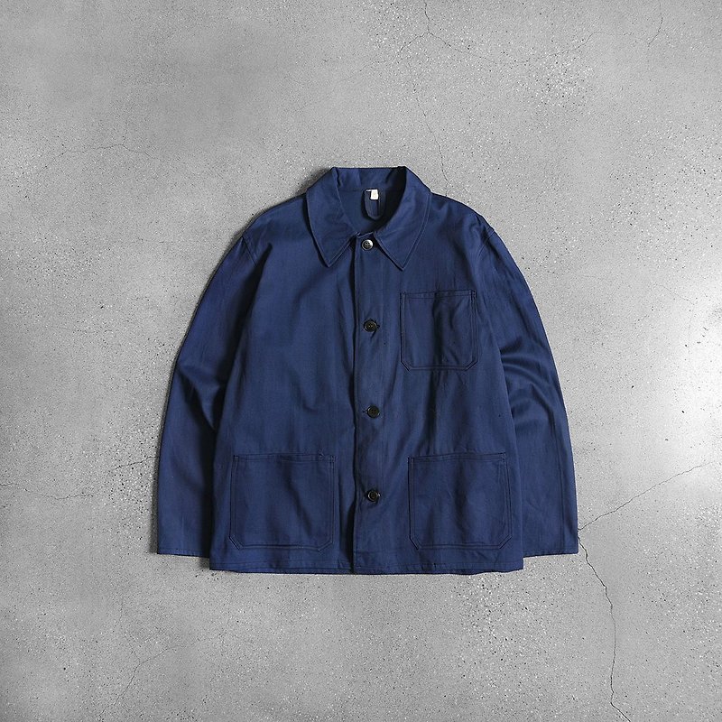 德國藍染工裝外套 / Vintage 古著 - 男夾克/外套 - 其他材質 藍色