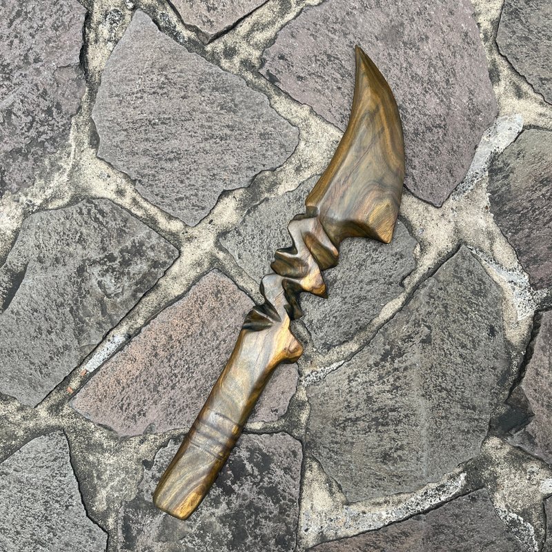 我販劍　妖刀　闕骸鮫賅　藝術木刀　手工木劍　綠檀　魔劍紙鎮 - 擺飾/家飾品 - 木頭 綠色