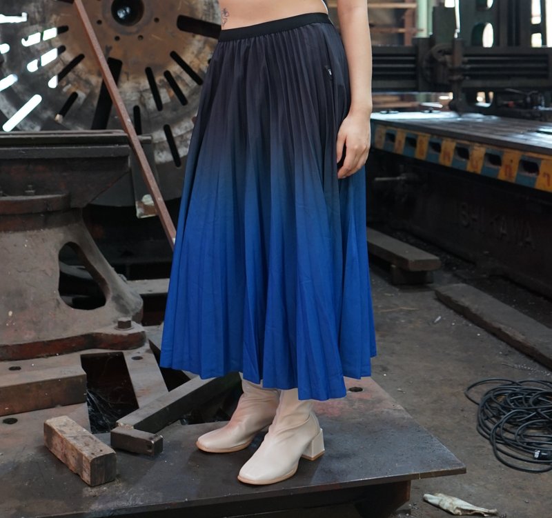 Black Navy Blue_Deckmethailand - Skirts - Cotton & Hemp 