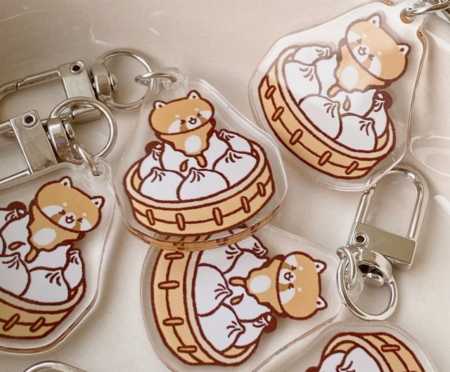 Raccoon Coffee House Acrylic Key Ring Six Generations/Charm/Total of 5  Types - Shop raccoonhouse Charms - Pinkoi