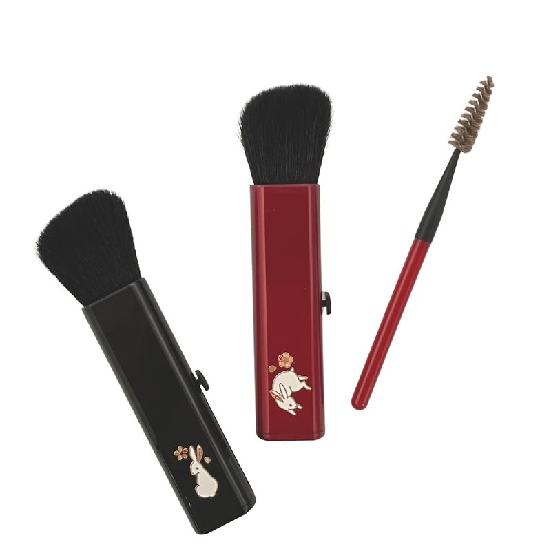 Call fortune! Makeup brush set rabbit special set with eyelash curl up brush BK - Makeup Brushes - Other Materials Black