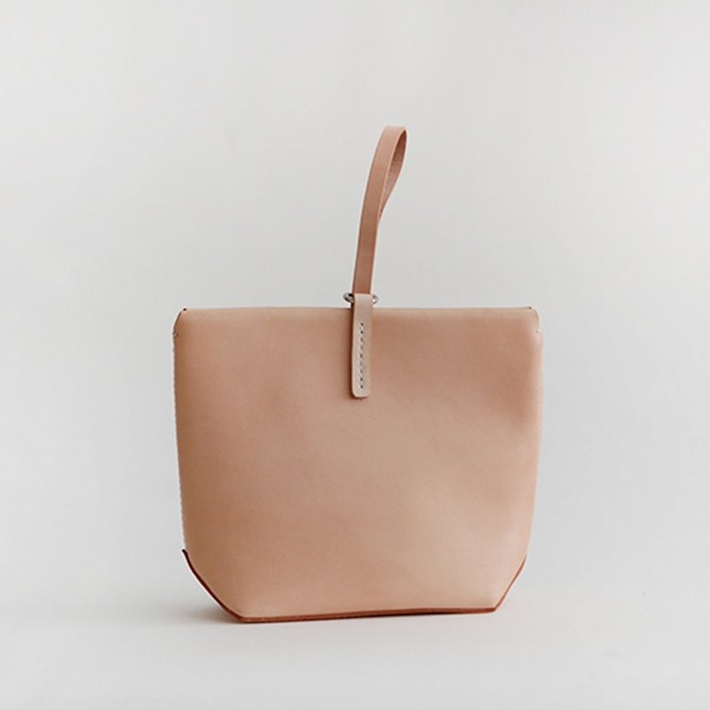 joydivision vegetable tanned leather wrist simple atmosphere handbag female travel bag female lady big bag - กระเป๋าถือ - หนังแท้ 