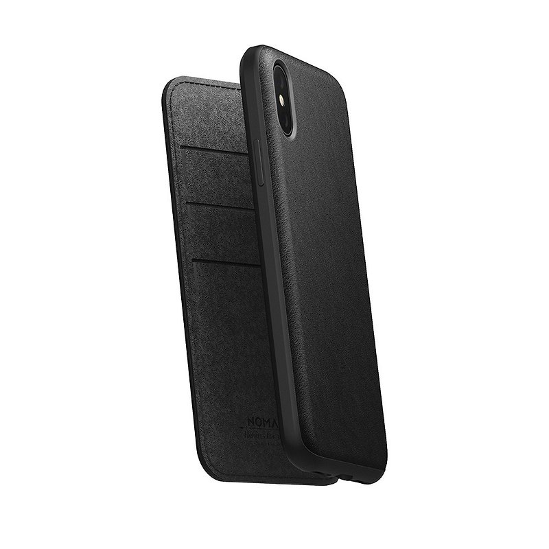 American NOMAD- iPhone Xs Max Classic Leather Side Cover - Black (855848007830) - Phone Cases - Genuine Leather Black