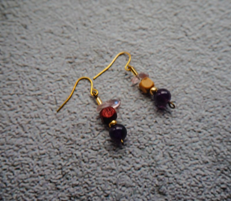 Handmade Earrings - Earrings & Clip-ons - Silk Purple