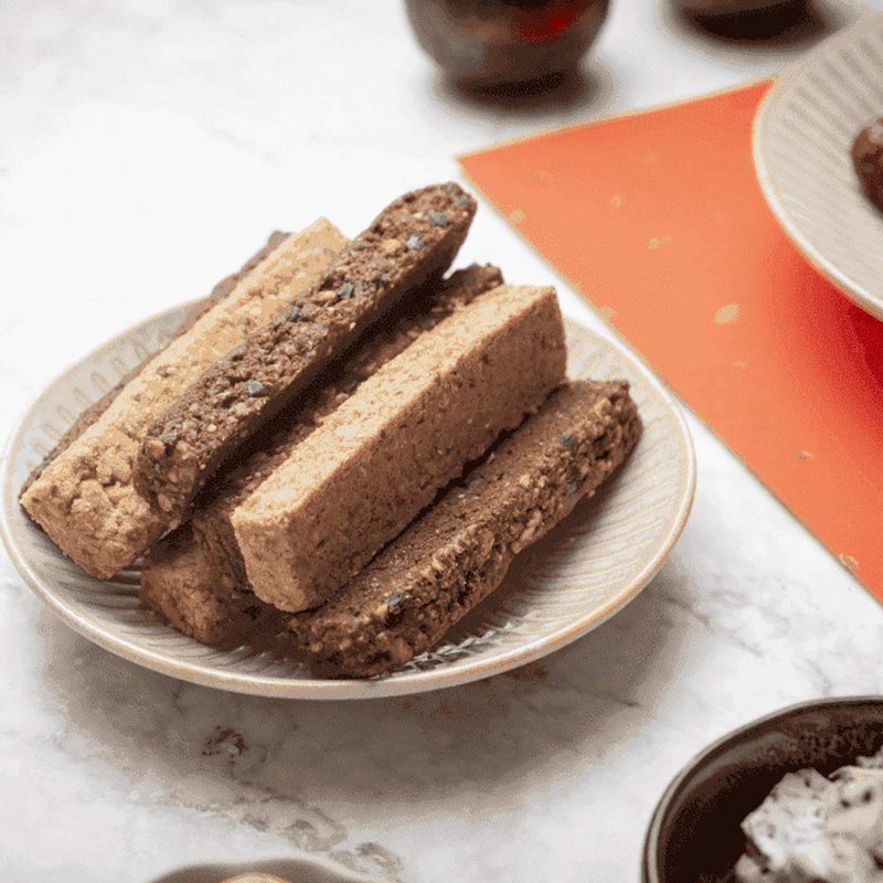 【可夫萊精品堅果】堅果餅乾150gx2罐-原味、巧克力味任選 - 零食/點心 - 新鮮食材 橘色