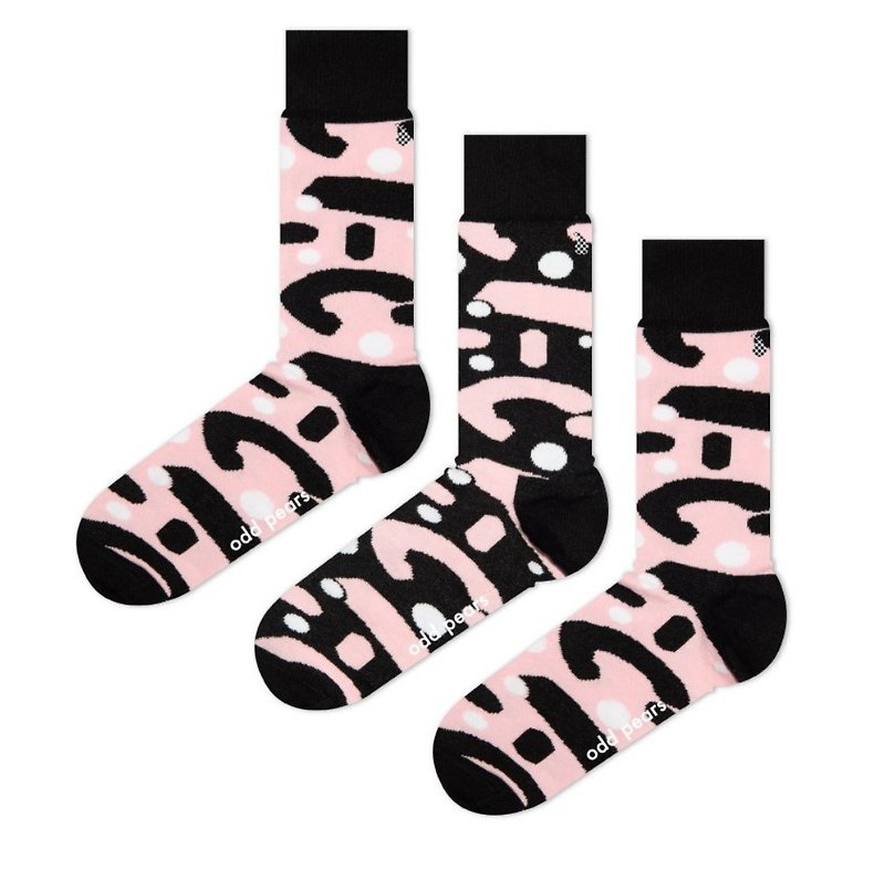 Odd Pears怪梨三隻腳襪子bink粉色少女個性襪一雙三隻 - 襪子 - 棉．麻 粉紅色