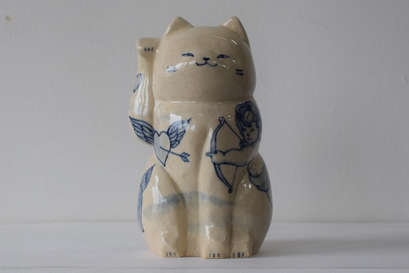 招き猫  Angel - 擺飾/家飾品 - 陶 