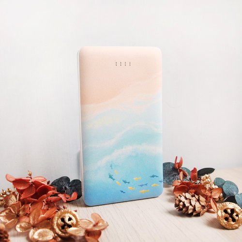 lindafish 10000mAh 雙線行動電源 - 夏日海浪