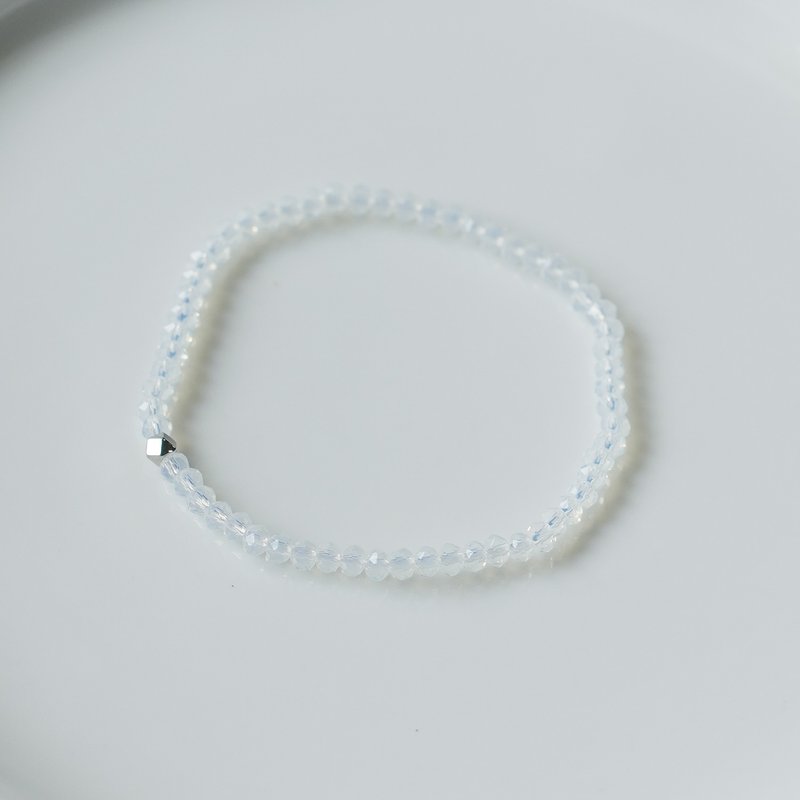 十月誕生石 象征著希望與未來的蛋白石手鏈 - 手鍊/手環 - 半寶石 透明