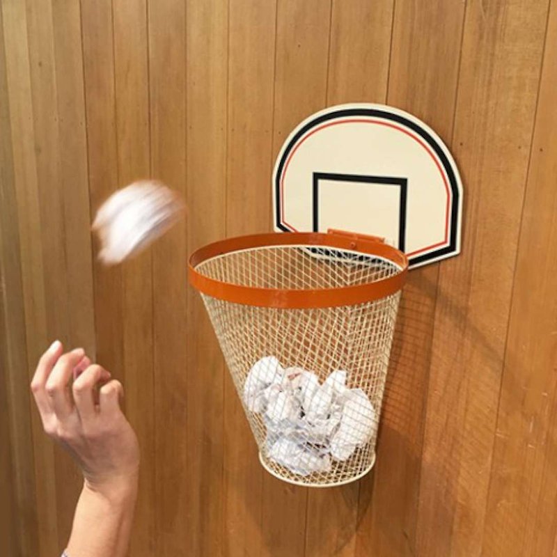 Japan Magnets shooting practice small basket trash can / storage bucket (meter white) 1L-spot - Trash Cans - Other Materials White