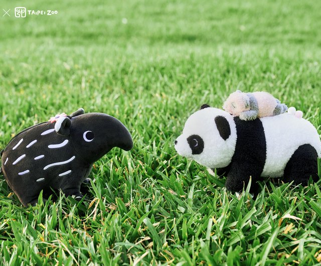 現品限り】Pinkoi × 台北動物園 親子パンダぬいぐるみバッグ