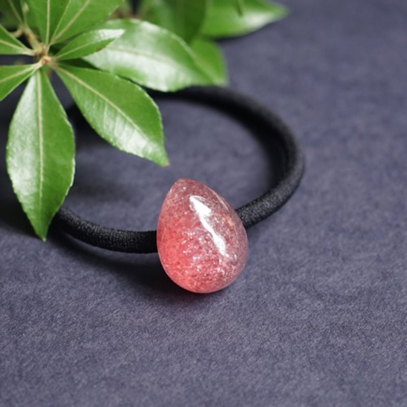 大顆紅碧玉髮圈 Ariane - 髮夾/髮圈 - 寶石 紅色