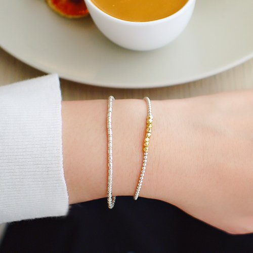 シルバークリスタルブレスレット2本セット 楽天市場】ブレスレット シルバー 2連の通販