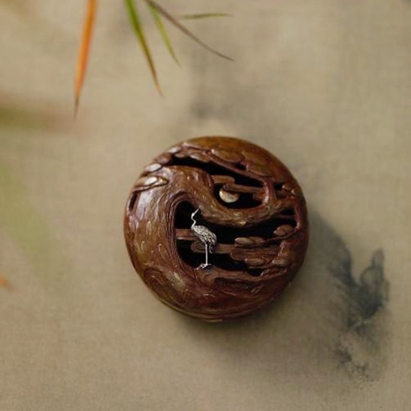 [Moon Shi Wu] Songhe Incense Box - ถ้วย - ทองแดงทองเหลือง 