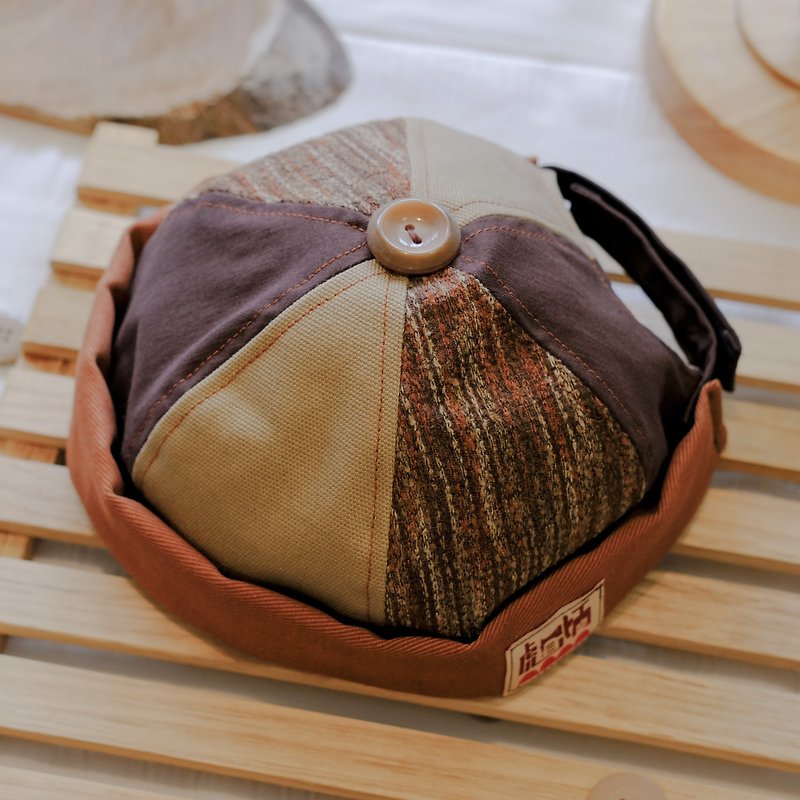 Customized Style - Brown MiKi Cap (L size) - หมวก - ผ้าฝ้าย/ผ้าลินิน สีนำ้ตาล