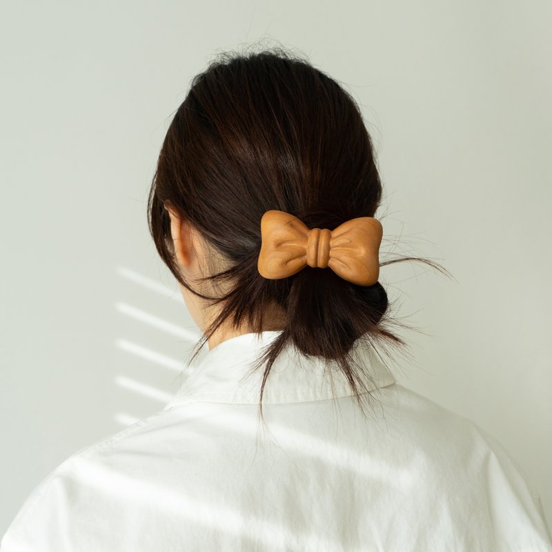 MOIMO Wooden Bow Hair Bands - เครื่องประดับผม - ไม้ 