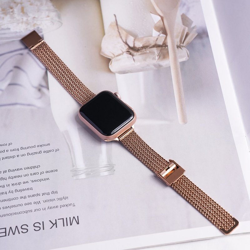 Apple watch - 新款14mm不銹鋼米蘭細腕錶帶 - 錶帶 - 其他金屬 