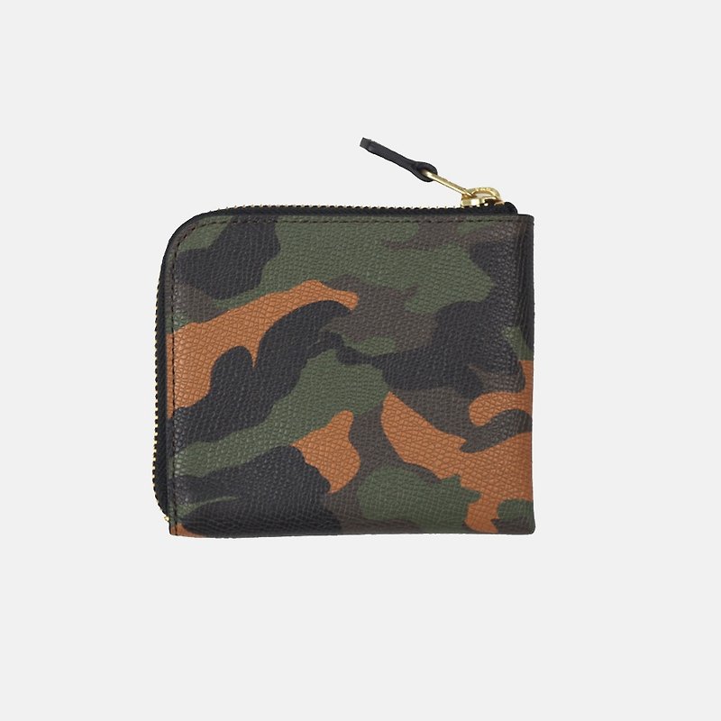 Tali Wallet Orange camouflage - 長短皮夾/錢包 - 真皮 咖啡色