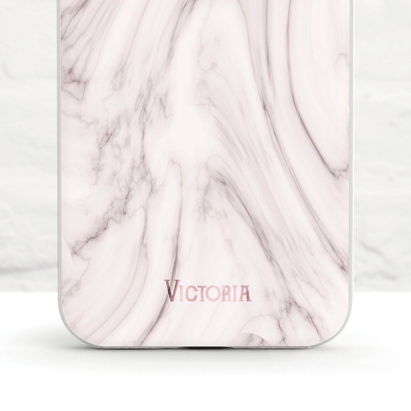 Marble, Personalize, Clear Soft Case, iPhone series, Samsung - เคส/ซองมือถือ - ซิลิคอน สีเทา