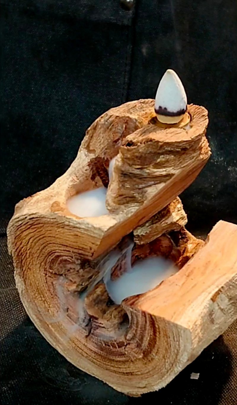 Qimu Backflow Incense Block-01 - Fragrances - Wood Brown