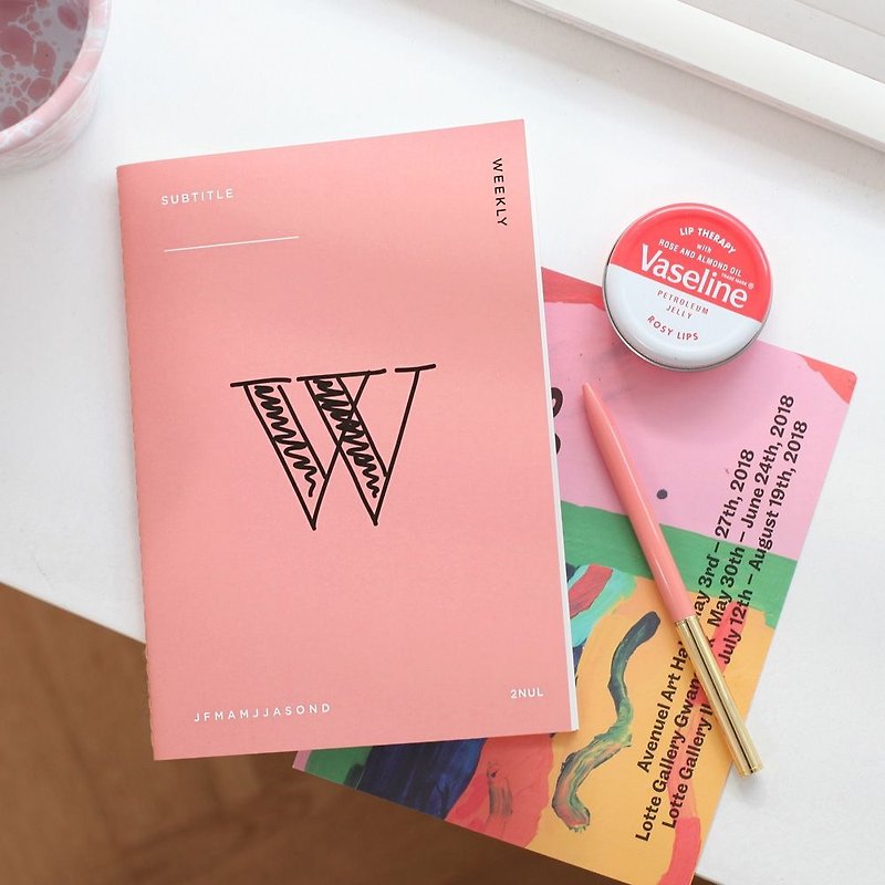 2NUL 個性週計畫本-粉紅W,TNL85892 - 筆記簿/手帳 - 紙 粉紅色