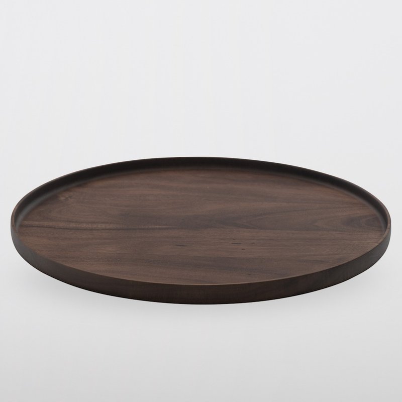 TG Taiwan Acacia Round Tray 330mm - Plates & Trays - Wood Brown