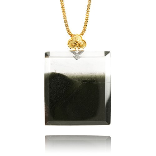 正佳珠寶 Gemsrich Jewelry 【正佳珠寶】綠幽靈 超頂級聚寶盆 金磚無事牌 21.2g 綠幽靈吊墜